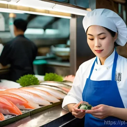 Home 25 일식조리 기능사 이론 시험 공부법 - **Prompt:** "A professional Japanese sushi chef, a woman in her late 30s, with a focused and serene ...