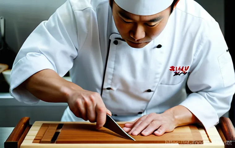 일식조리 기능사 이론 시험 공부법 - **Prompt:** "A professional Japanese sushi chef, a woman in her late 30s, with a focused and serene ...