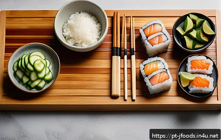 일식조리사 실기시험 레시피 정리법 - A professional Japanese culinary workspace featuring a clean, well-organized countertop with neatly ...